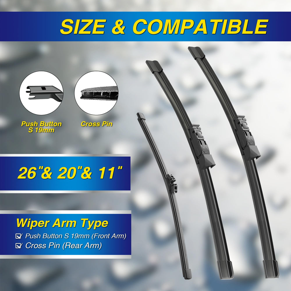 5 PLUS BMW X3 20in wiper blade, passenger side, smooth wipe