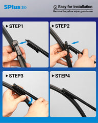 5 PLUS blades use 2500+ pressure points for even contact and smooth wipe