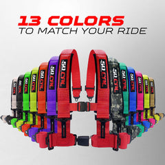 Installation example of 50 Caliber Racing 4-point harness in a Polaris RZR