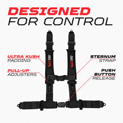 50 Caliber Racing sternum strap detail improving shoulder stability