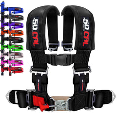 50 Caliber Racing 4-point harness with Ultra Kush padding for comfort on off-road rides