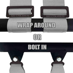 Adjustable straps on the 50 Caliber Racing harness fit a wide range