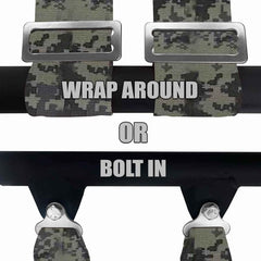 50 Caliber Racing adjustable straps allow a snug, personalized fit