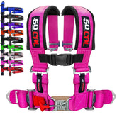 50 Caliber Racing harness buckle with quick-release for fast entry and exit