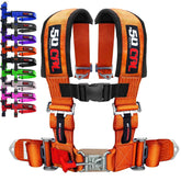 50 Caliber Racing harness orange quick-release buckle enables fast detachment