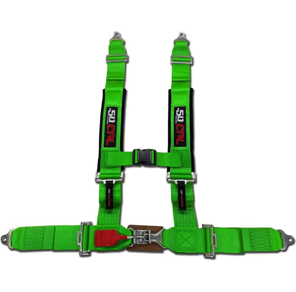 50 Caliber Racing Harness sewn-in pads add comfort on long runs.