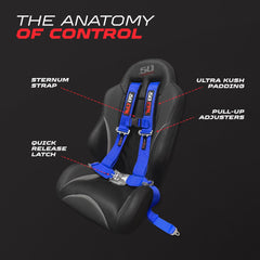50 Caliber Racing sternum strap adds upper-body stability