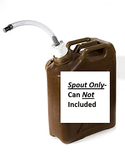 501parts high-flow spout 1in, 12in gasoline pour for safe refueling