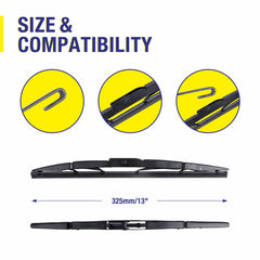 5 PLUS 16-inch wiper blade achieves precise fit and smooth wipe on CR-V windshields.
