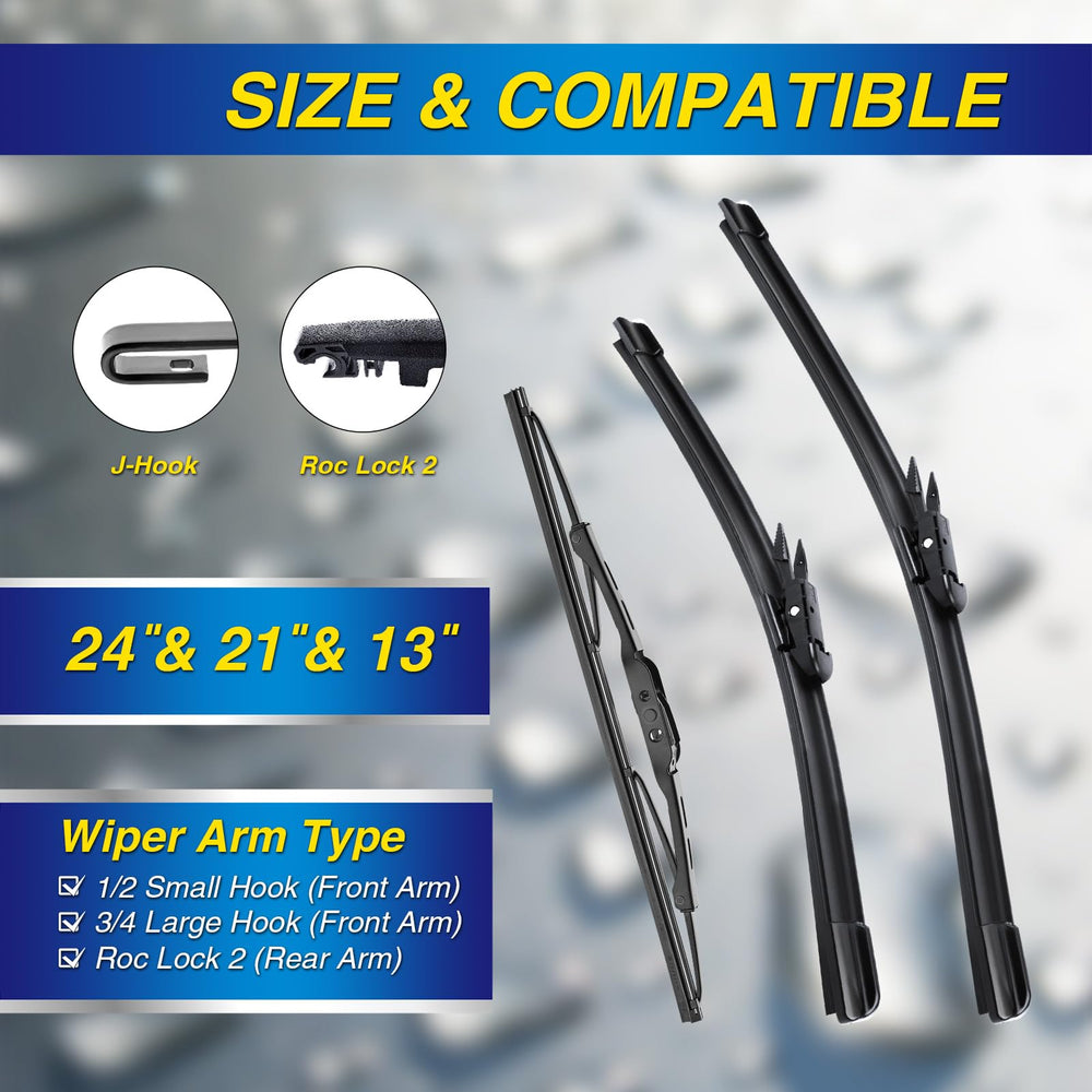 5 PLUS 21-inch windshield wiper blade on a Traverse for smooth wipes