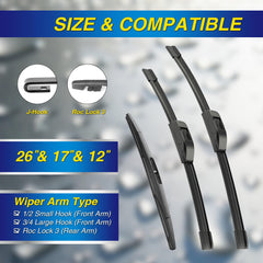 5 PLUS wiper blades front 17 inch kit for reliable performance