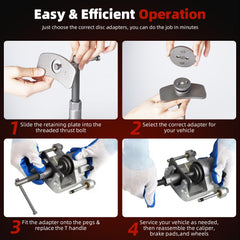 8MILELAKE 24pc kit rotates piston back for easy pad fit