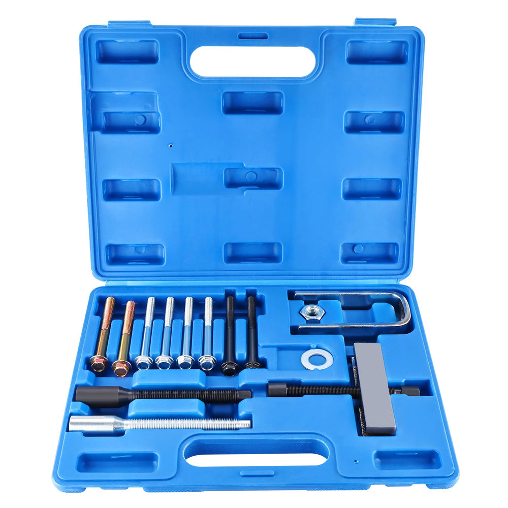 8MILELAKE steering wheel puller kit in blue, easing safe wheel removal.