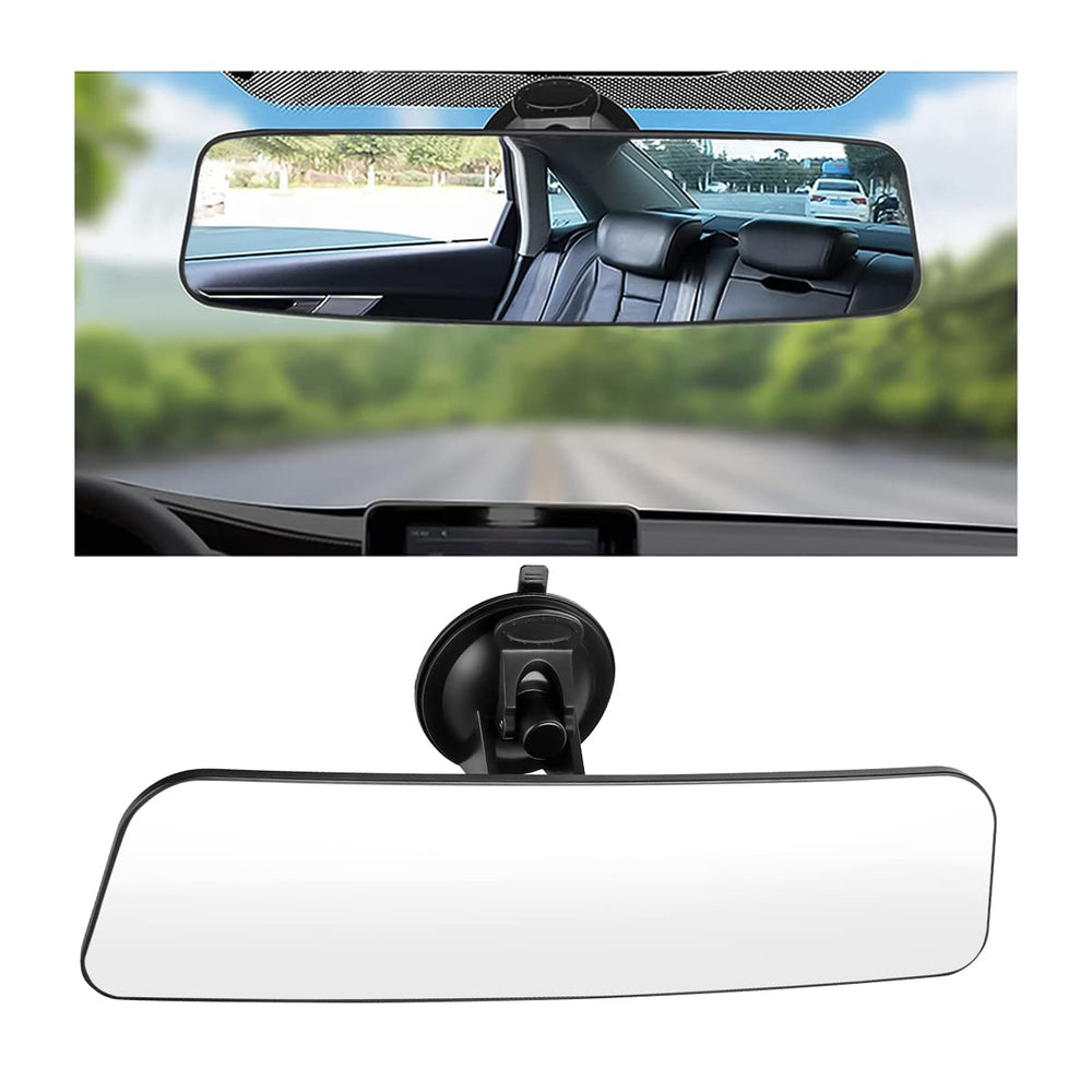 8sanlione rear-view mirror with suction cup for easy mounting and stable visibility.