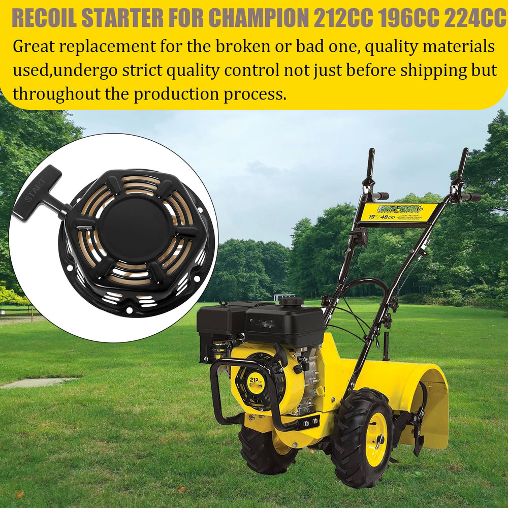 9th shop package includes recoil starter, pull rope, and mounting nuts.