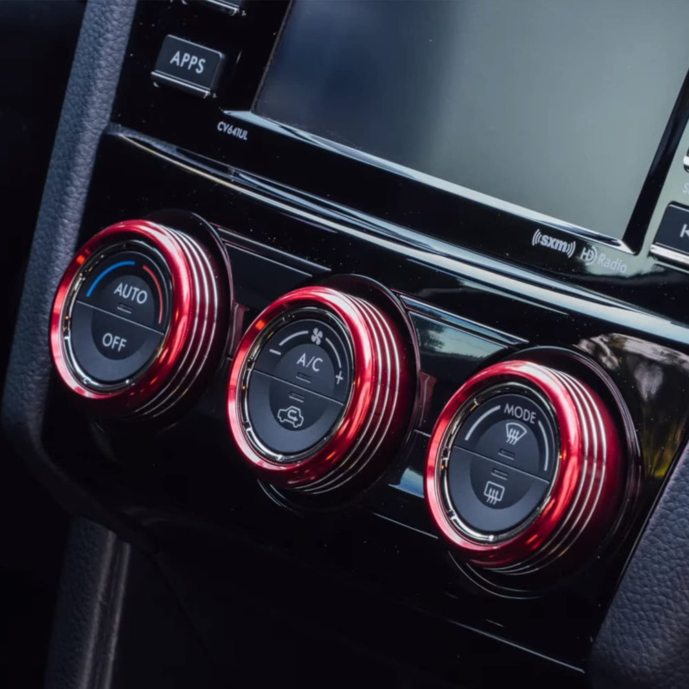 Bentolin Subaru WRX STI red trim accents interior with style.