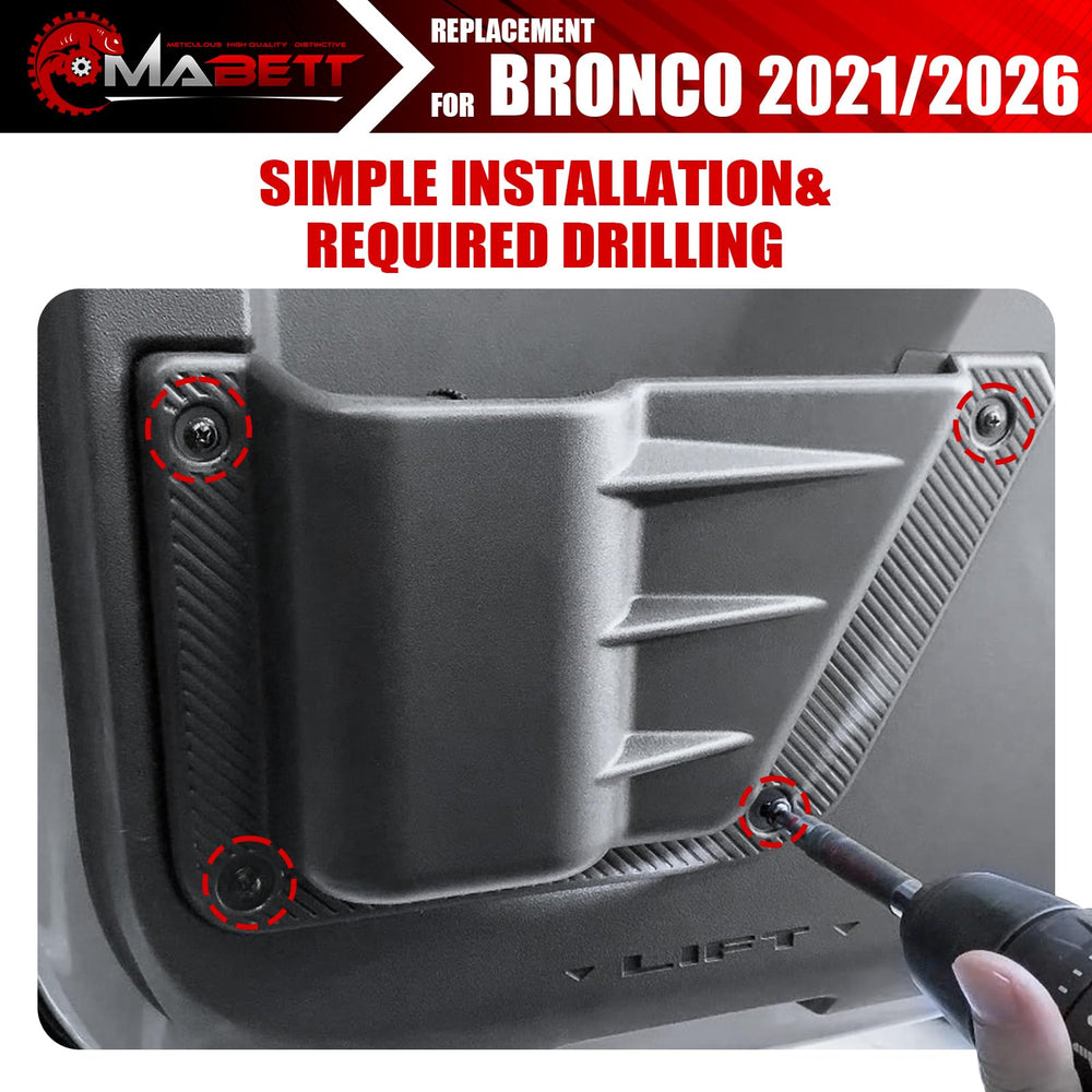 Mabett black rear pocket fits Bronco interior