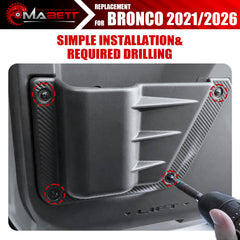 Mabett black rear pocket fits Bronco interior