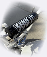 ThrottlePak SEND IT handlebar pad in black, front view for added protection
