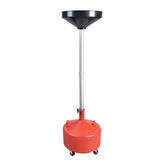 A A IN 8 Gallon drain tank on wheels for easy mobility in workshops.