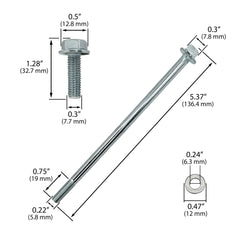 A.A oil pan bolts and washers included in kit for secure sealing.