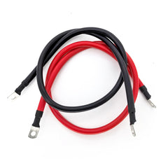 A ABIGAIL 6 AWG red positive battery cable with secure terminal for power connections.