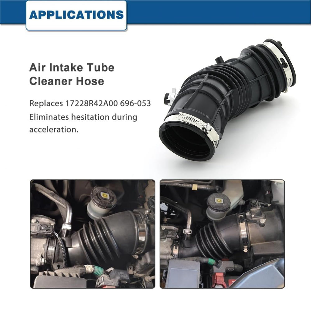 A ABIGAIL air intake hose for Accord, side view, direct replacement fit.