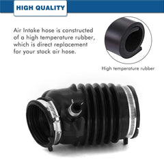 A ABIGAIL air intake hose closeup in durable rubber material.