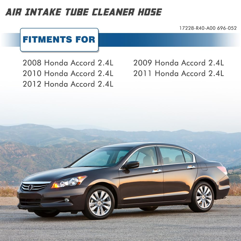 A ABIGAIL air intake hose installed on Honda Accord with clamps