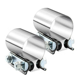 A ABIGAIL exhaust clamp 2in butt joint highlights durable stainless steel connection