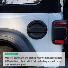 Installed look of A ABIGAIL fuel filler door cover showing smooth non-locking operation
