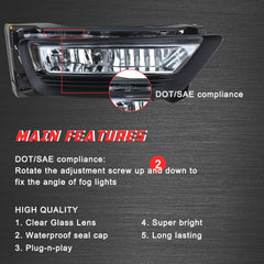 A ABIGAIL replacement fog light matching Honda OEM numbers HO2593132 HO2592132.