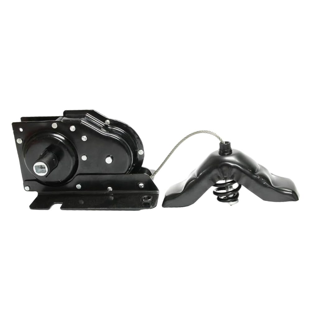 A ABIGAIL spare tire hoist carrier on a Ford truck enables quick tire access.