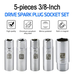 A ABIGAIL 16mm thin-wall spark plug socket reaches deep to grab plugs.