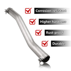 Mounting view of A-KARCK tail pipe on Sierra 1500 side profile.
