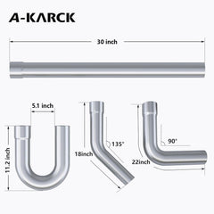 A-KARCK 90-degree mandrel bend pipe for precise corner routing