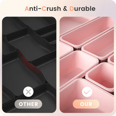 A-LuGei pink drawer organizer brightens any space while tidying.