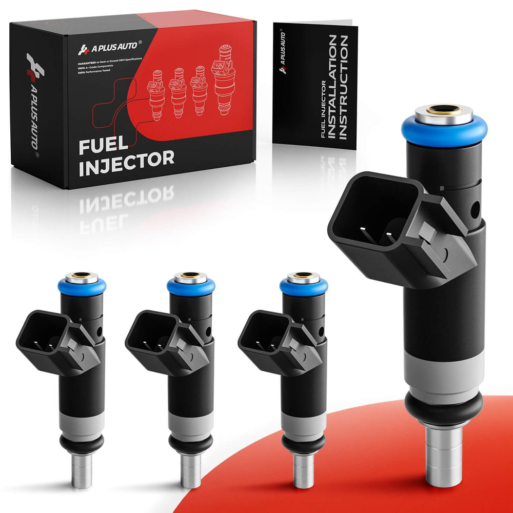 A Plus Auto 4-hole fuel injector set close-up with four nozzles for smooth spray