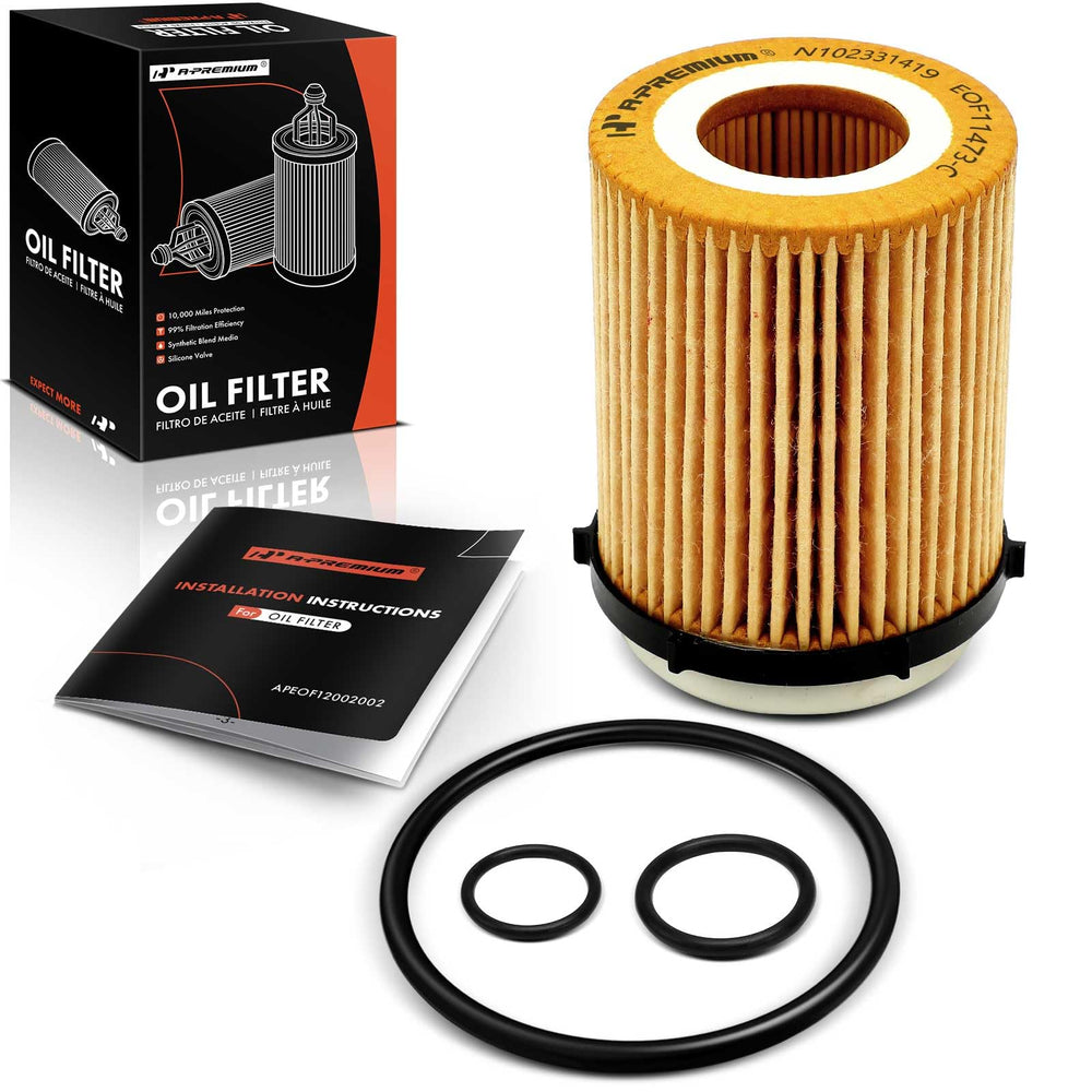 A-Premium 10K Miles oil filter for Mercedes C300 fitment enhances engine protection.