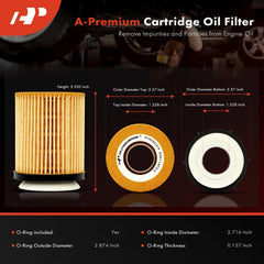 A-Premium 10K Miles oil filter for Mercedes C350e fitment maintains clean oil.