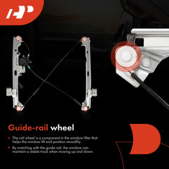 A-Premium 2-pin motor included with front-left regulator for simple install.