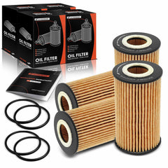A-Premium oil filter cartridge for 10k-mile protection and clean oil flow.