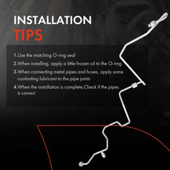 One-year unlimited-mileage warranty adds buyer confidence for Civic A/C hose.
