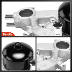 A-Premium aluminum housing water pump for durability.