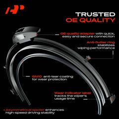 A-Premium APWB053 dual-spring structure maintains even pressure across curves