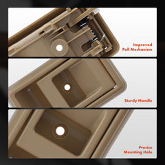 A-Premium beige interior door handle detailed view for Toyota Tacoma fit.