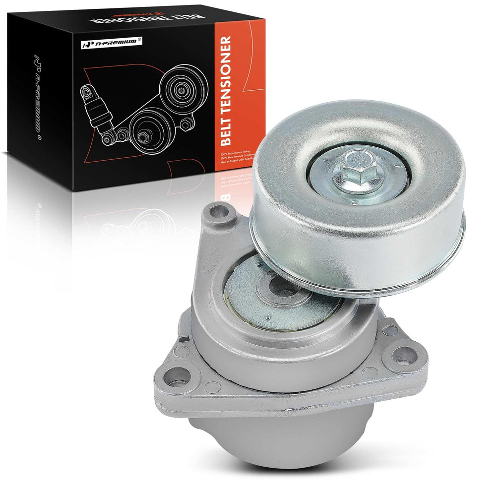 A-Premium belt tensioner assembly with pulley for Nissan Altima maintains smooth belt tension.