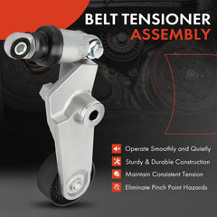 A-Premium belt tensioner assembly with pulley for Pontiac Vibe reduces belt noise