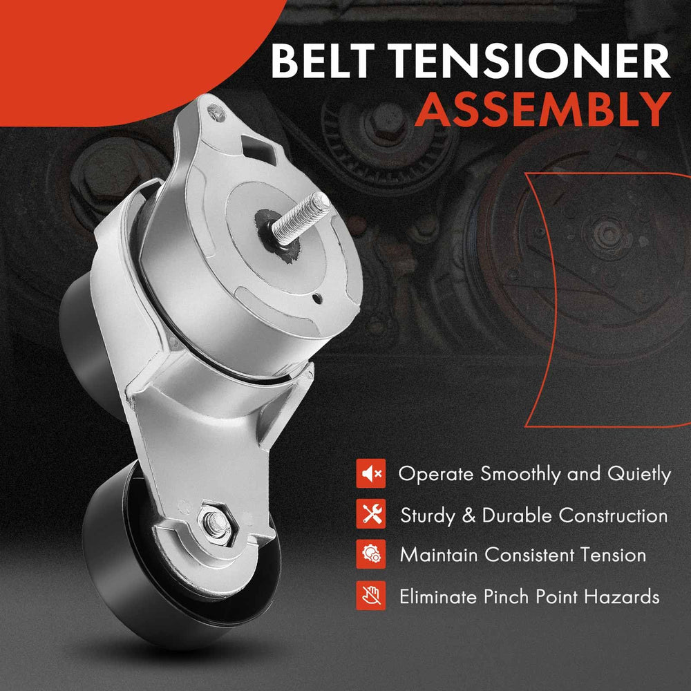 A-Premium belt tensioner assembly right view showing robust build and fitment compatibility.