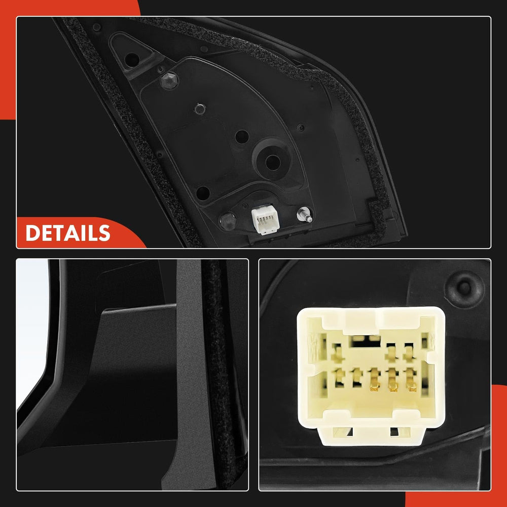 A-Premium black exterior mirror without turn signal for Nissan Sentra